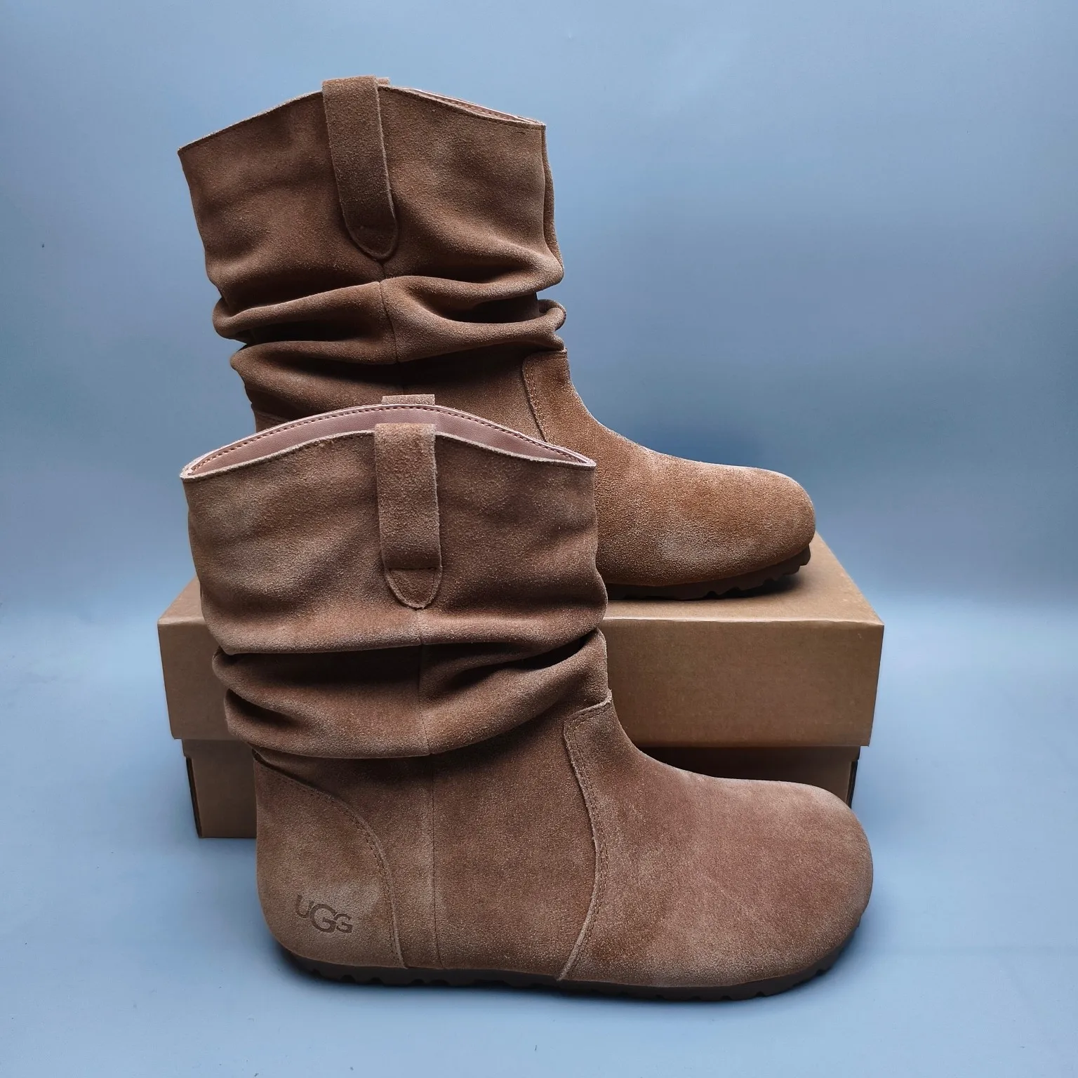 💰600 UGG sheepskin all-in-one snow boots 1618 casual fashion shoes color: maroon chocolate sand black matching size: 35-40
